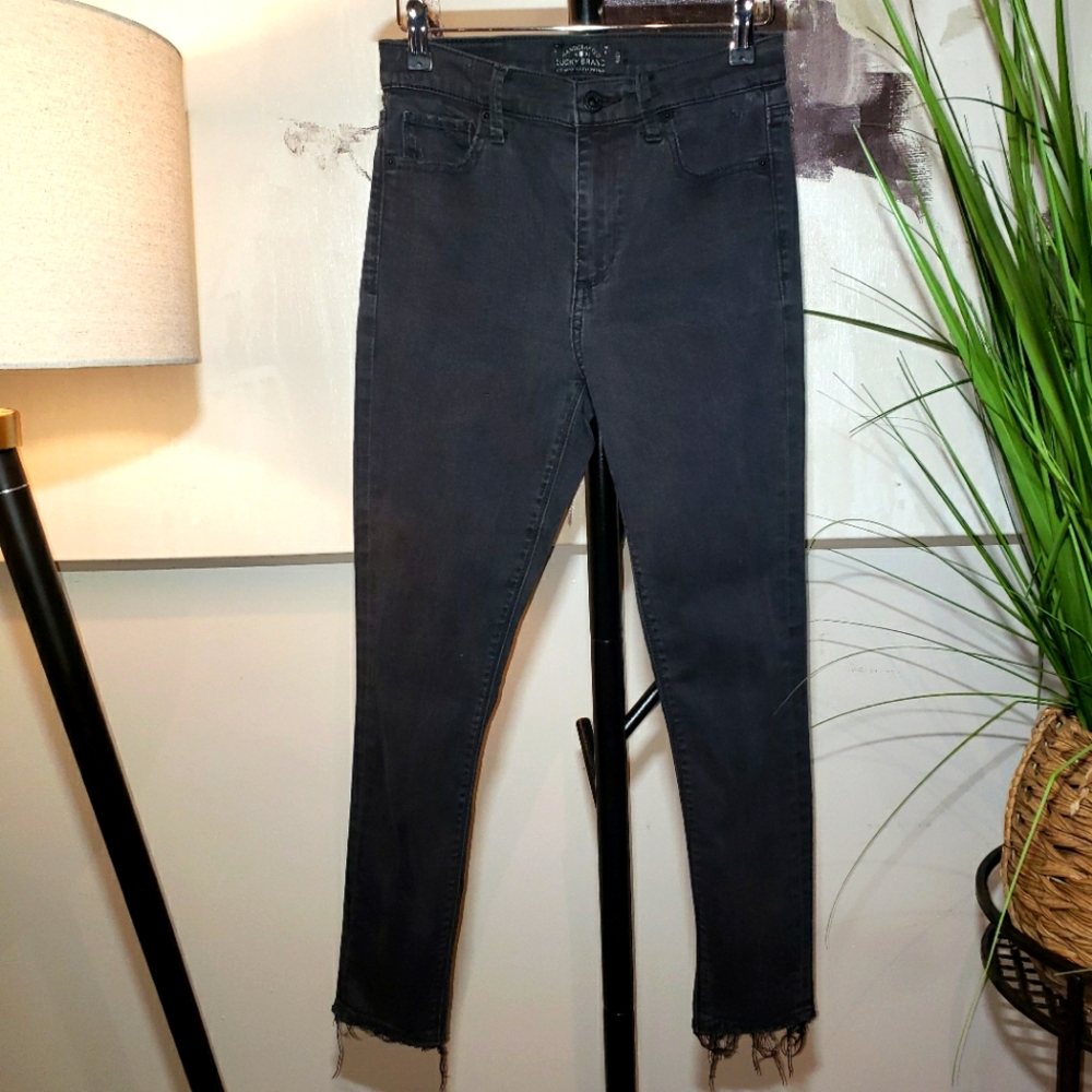 🖤Lucky Brand Women's Bridgette Skinny Jeans w/Fringed Hem